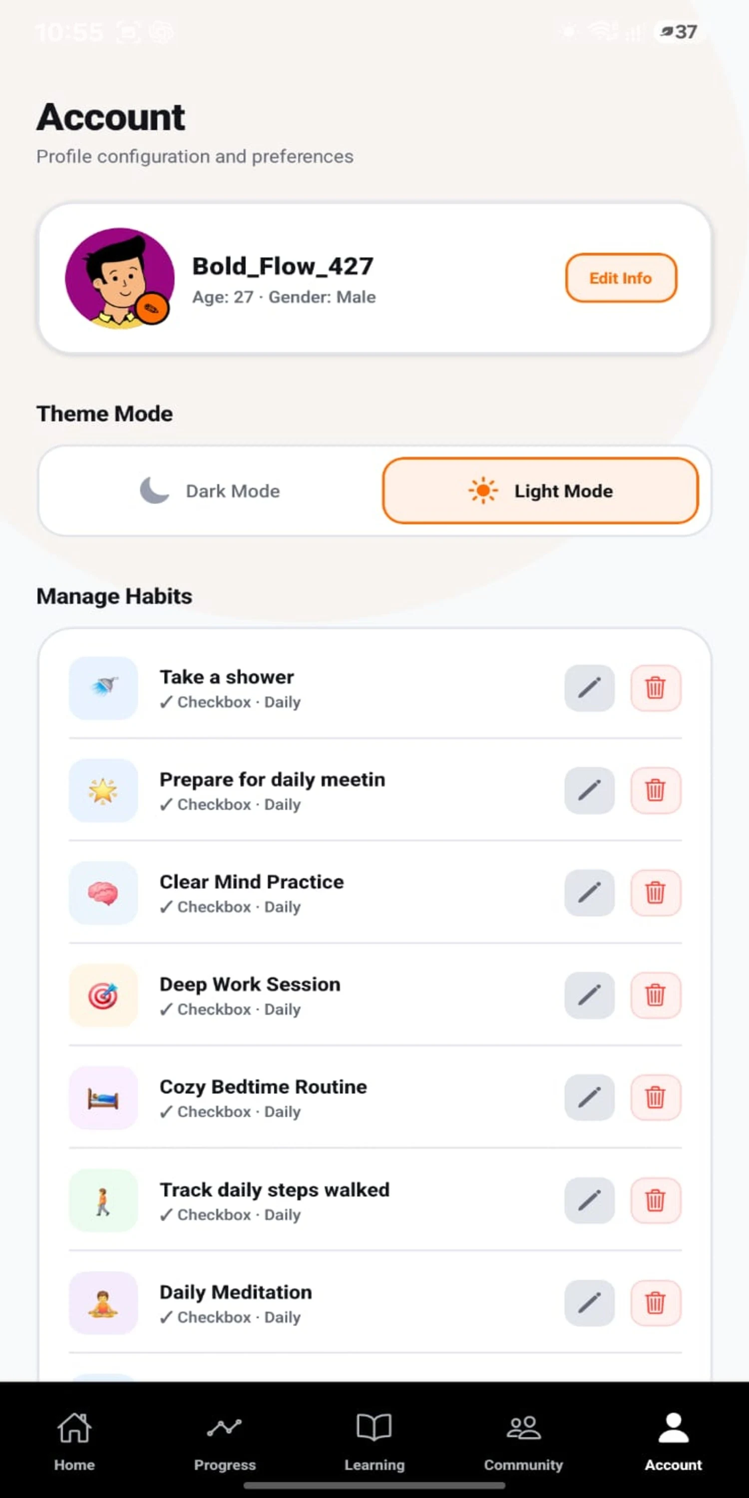 Habit Tracker - Discipline OS screenshot