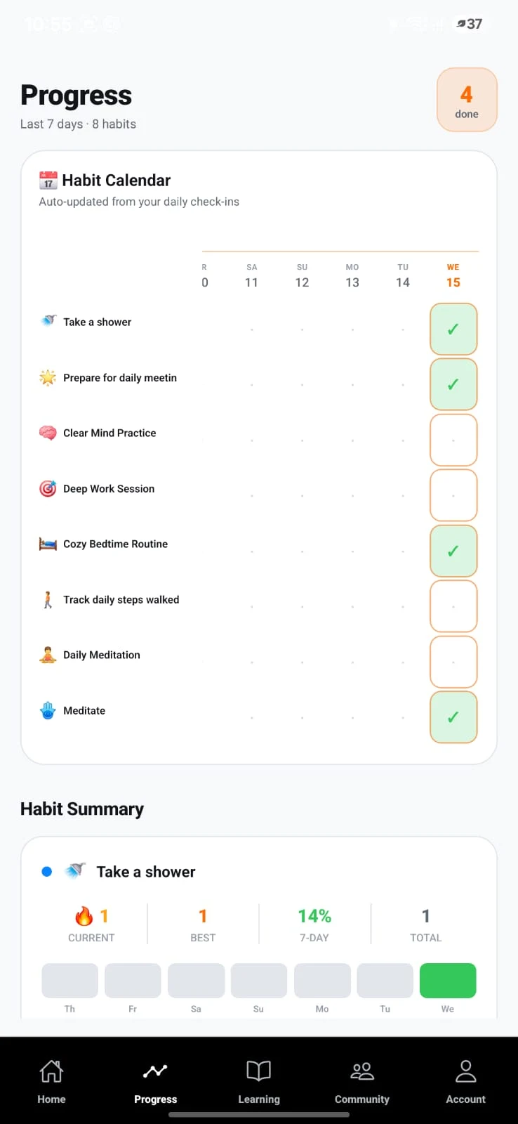 Habit Tracker - Discipline OS screenshot